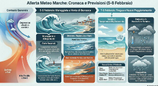 Venti di burrasca e mareggiate, allerta gialla sulle Marche